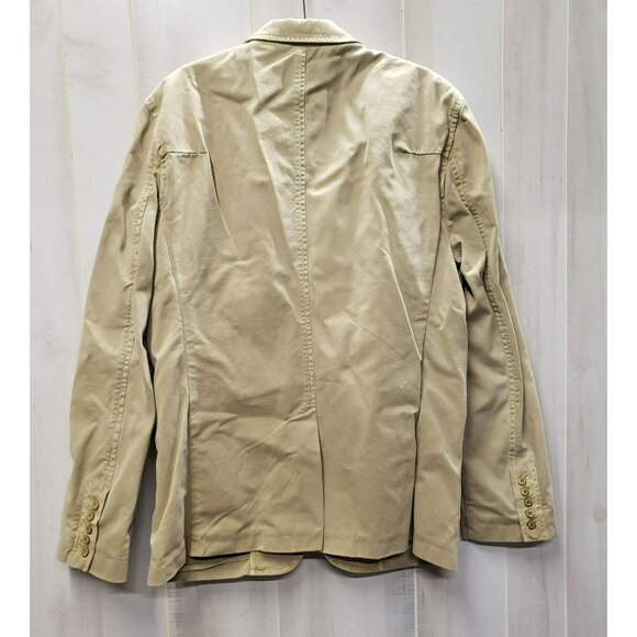 Armani Exchange Washed Cotton Safari Field Jacket Blazer Sports Coat, Tan, Large - Picture 4 of 8